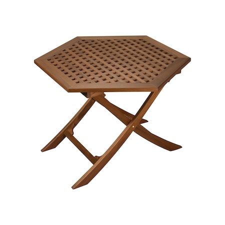 Whitecap Hexagonal Grate Top Folding Table WT60056